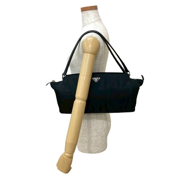 PRADA Black Leather Shoulder Bag - Picture 2 of 10